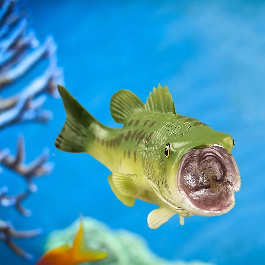 Plastic Realistic Largemouth Bass Toys (Green) B920498