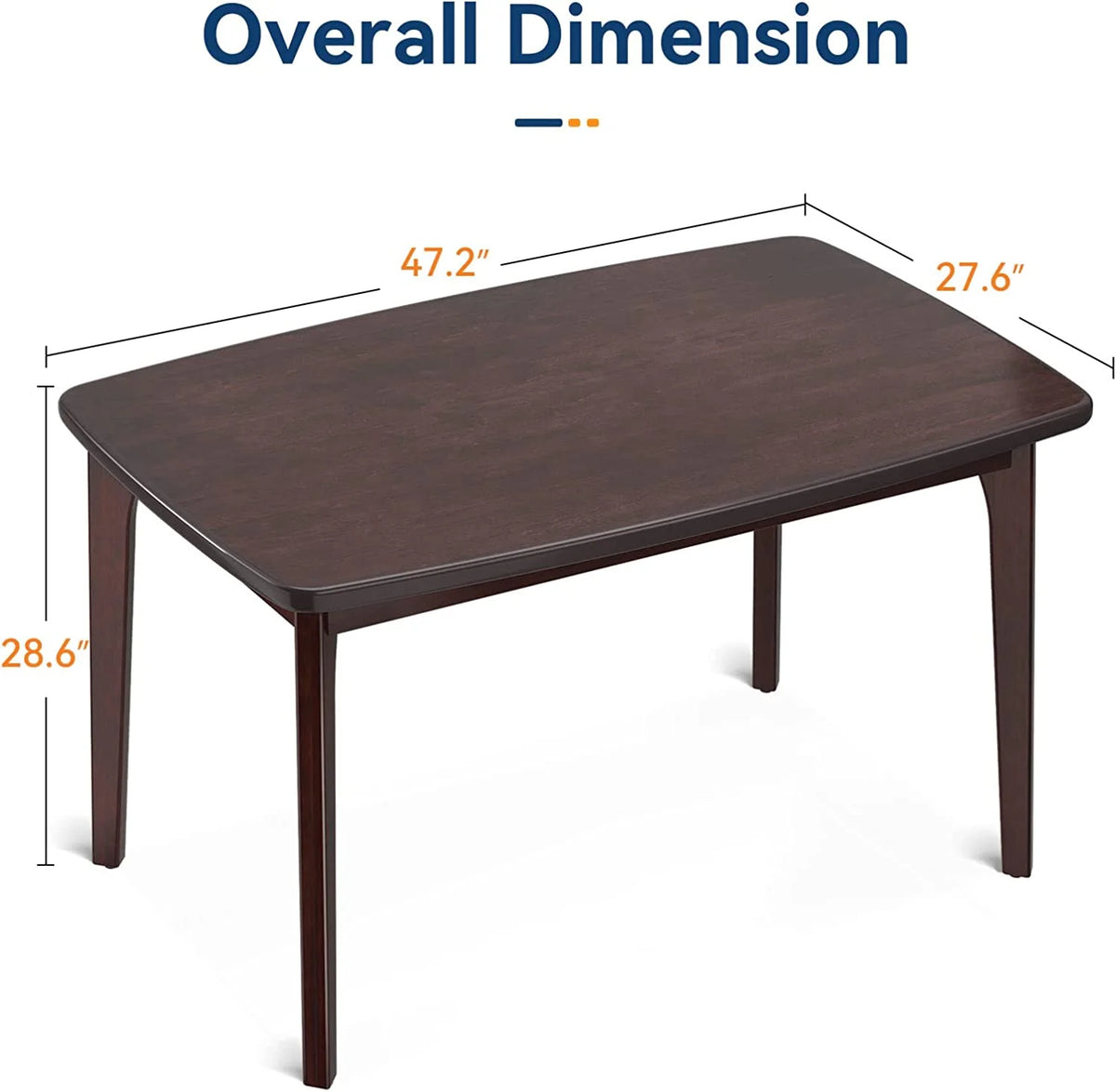 47 Inch Wood Dining Table F23692