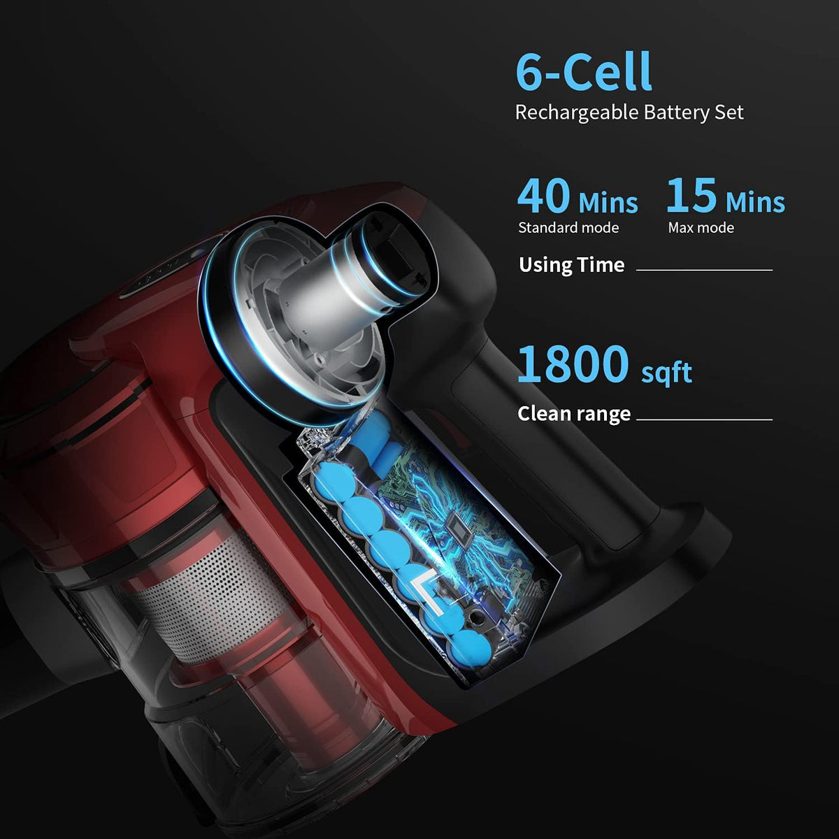 Cordless Stick Vacuum Cleaner 25Kpa 40min 250W K860