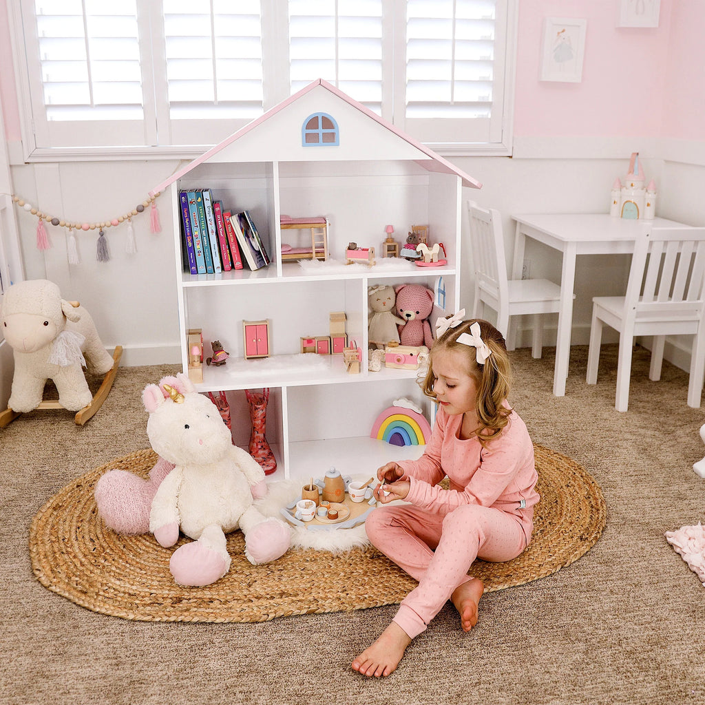 Kids Wooden Dollhouse Bookcase W20236