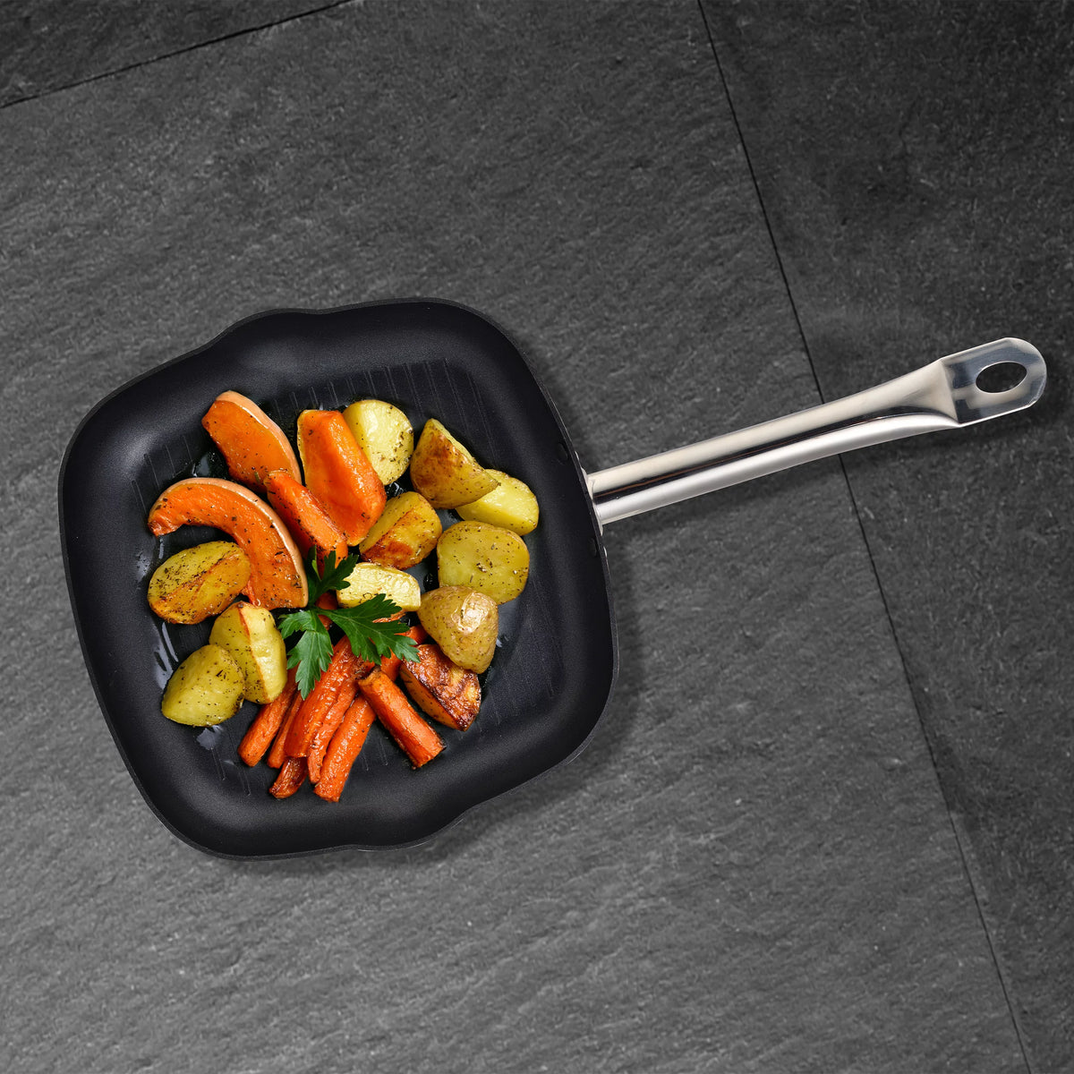 11" Black Cast Aluminum Non Stick Grill Pan X630