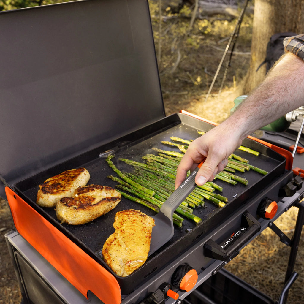 2-Burner Propane Camping Griddle with Hood and Handle P26059
