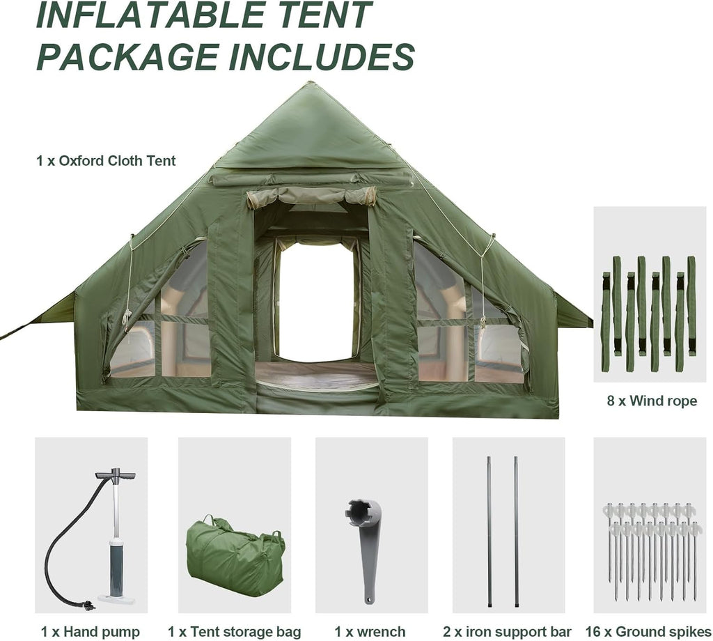 4-6 Person Inflatable Camping Tent with Pump and Stove Jack F81359