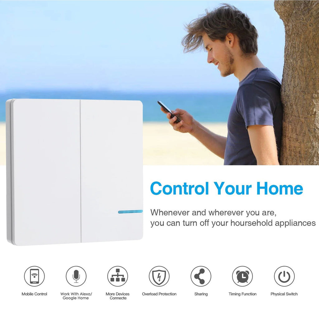 2-gang Smart Light Switch with WiFi Receiver R673549