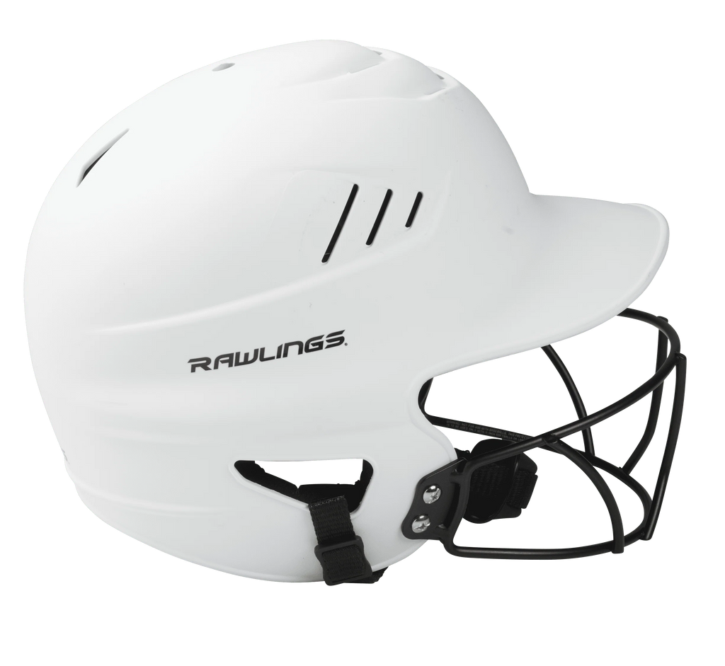 Matte White Fastpitch Softball Helmet with Face Guard X810