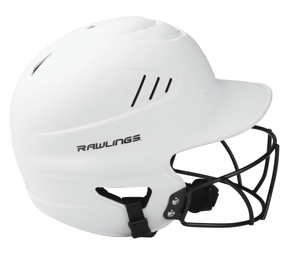 Matte White Fastpitch Softball Helmet with Face Guard X810
