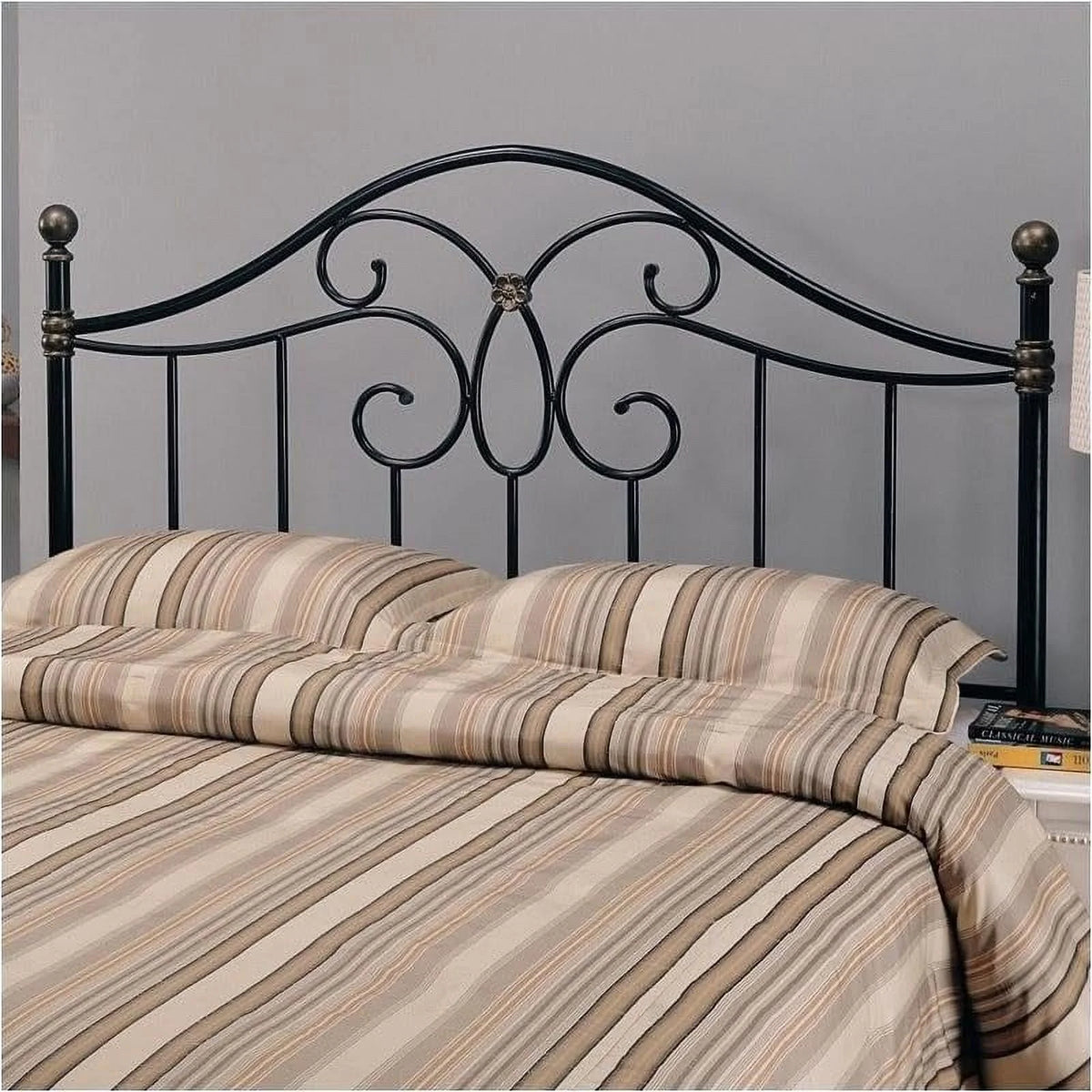 Black Metal Queen Headboard M785233