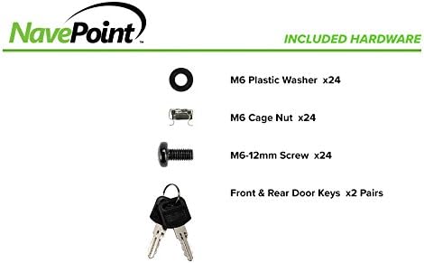 18U Perforated Door Rack Enclosure Cabinet with Casters Black V68692