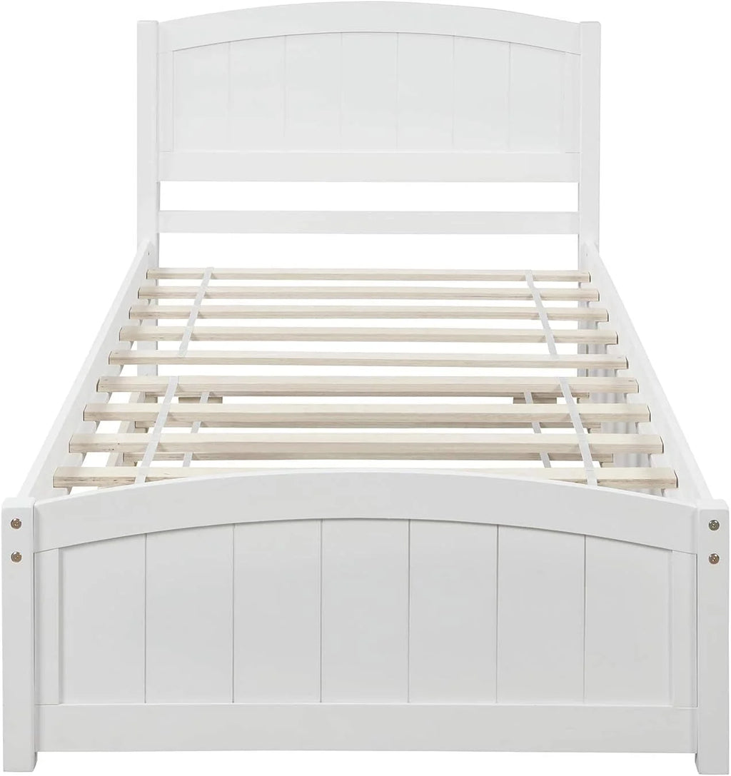 Wood Bed Frame with Headboard and Pull Handle U635037