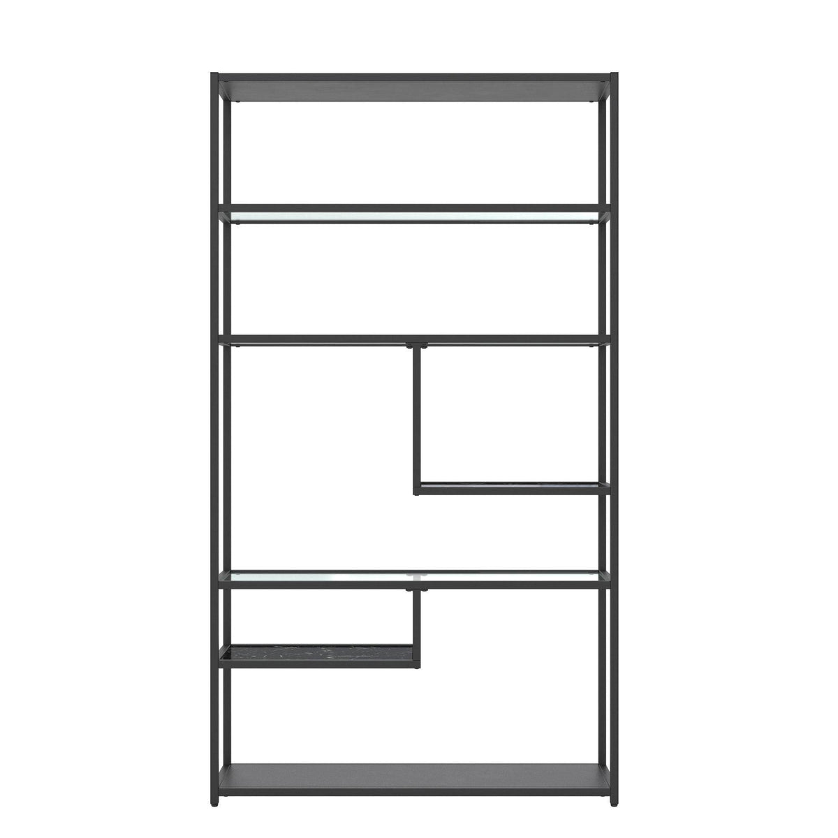 72x22 Marble Glass Bookcase Etagere I910