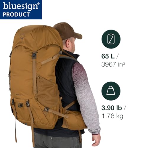 65L Backpacking Backpack, Dark Charcoal/Silver Lining V47240