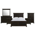 Black Queen Platform Storage 6PC Bedroom Set A302