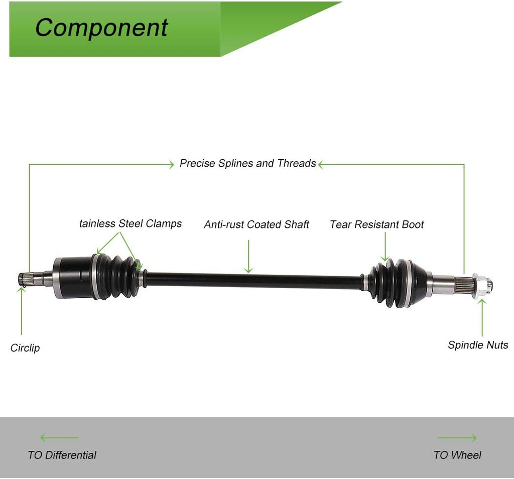 CV Axle Drive Shaft Assembly Rear Right Pack of 2 S3669