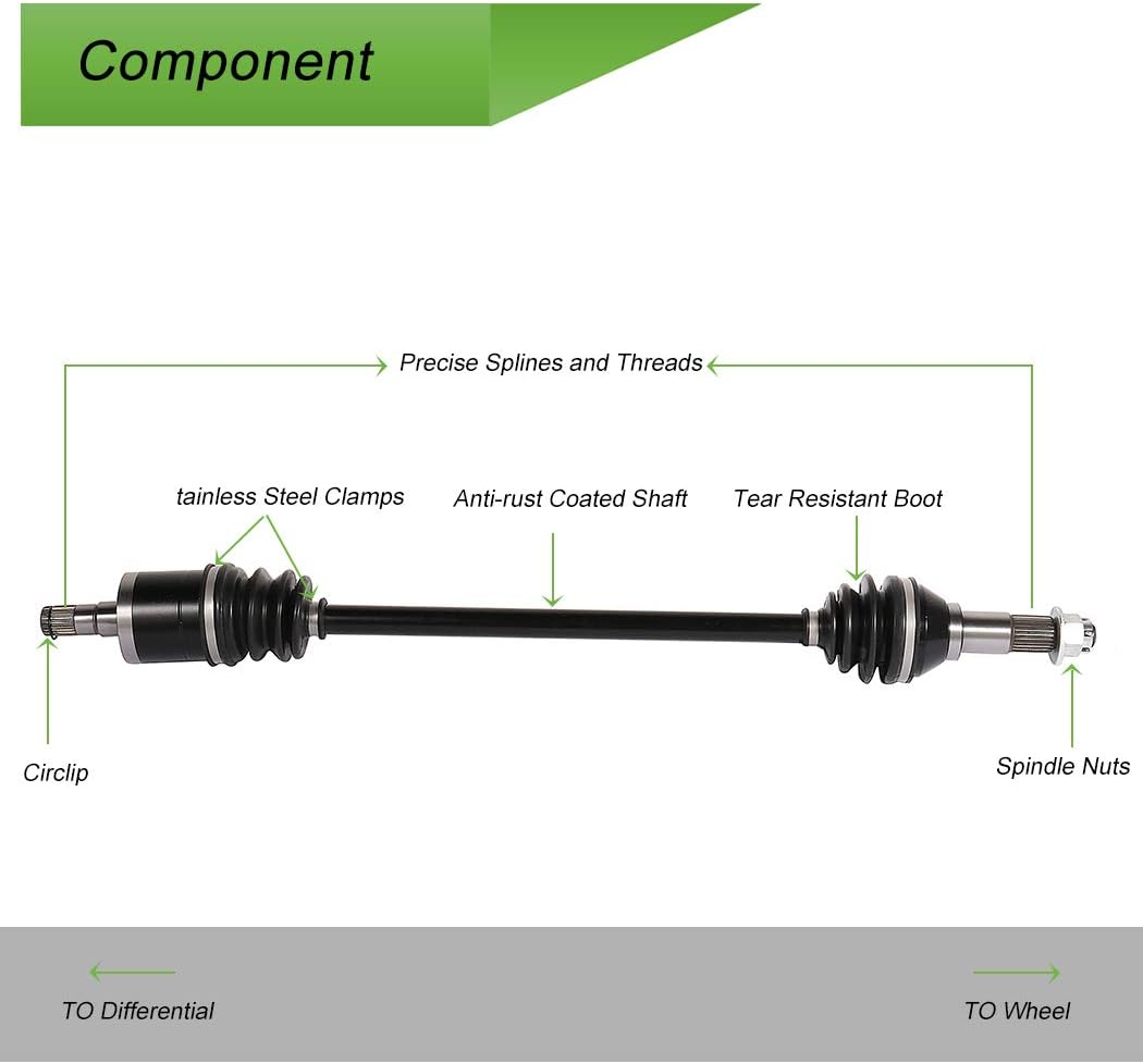 CV Axle Drive Shaft Assembly Rear Right Pack of 2 S3669