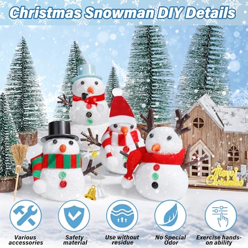 48 Pack Snowman Kit Christmas Crafts DIY Toys Kit T362