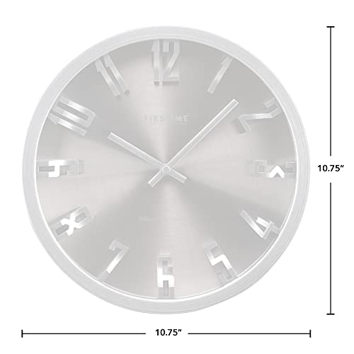 Silver 10 x 2 x 10 Wall Clock D836