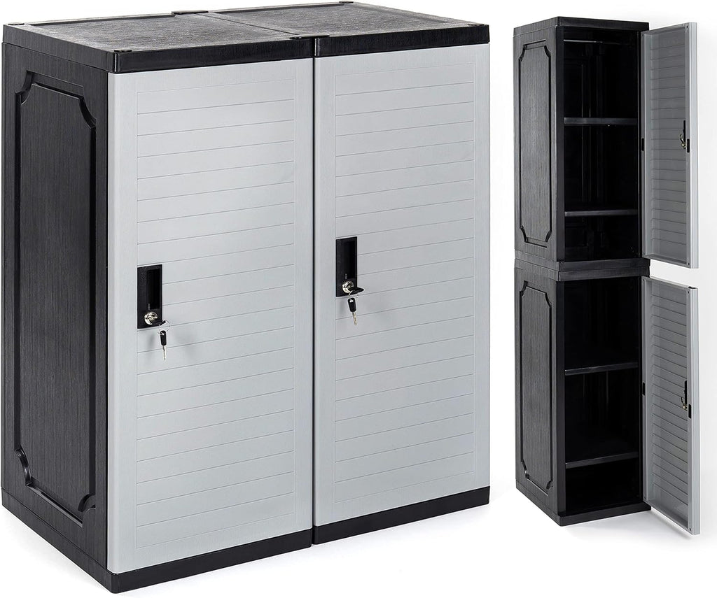 2 Door Locker Storage Cabinets Set of 2 U723