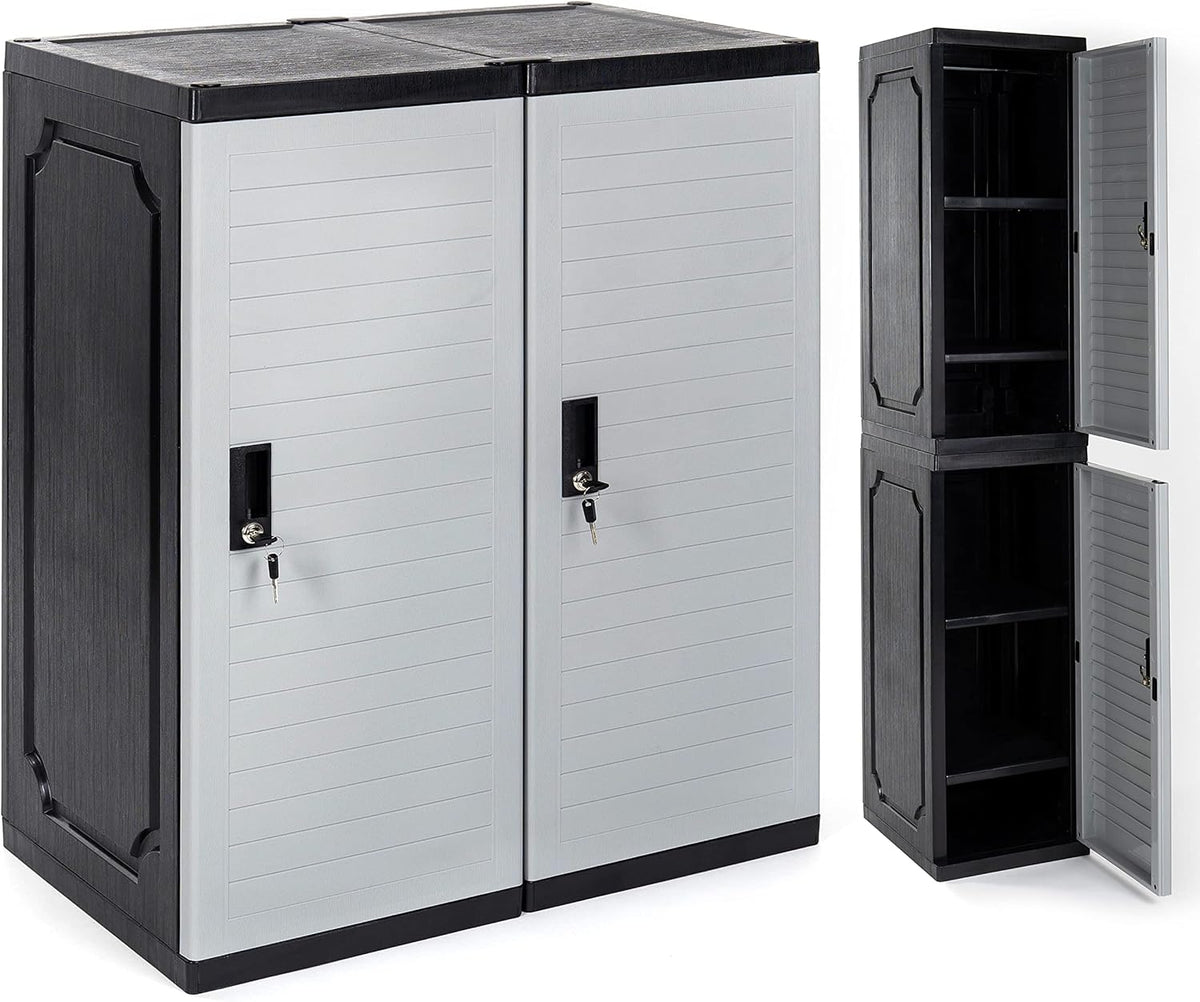 2 Door Locker Storage Cabinets Set of 2 U723