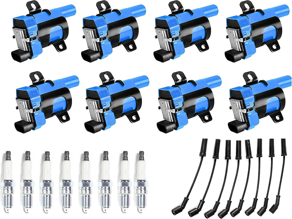 Set of 8 Ignition Coil Pack with 8 Platinum Spark Plug and 8 Wires K553263