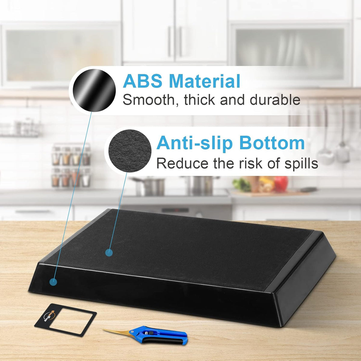 Black & Blue Bud Trimming Tray with 150 Micron Kief Screen, Pack of 2 T40939
