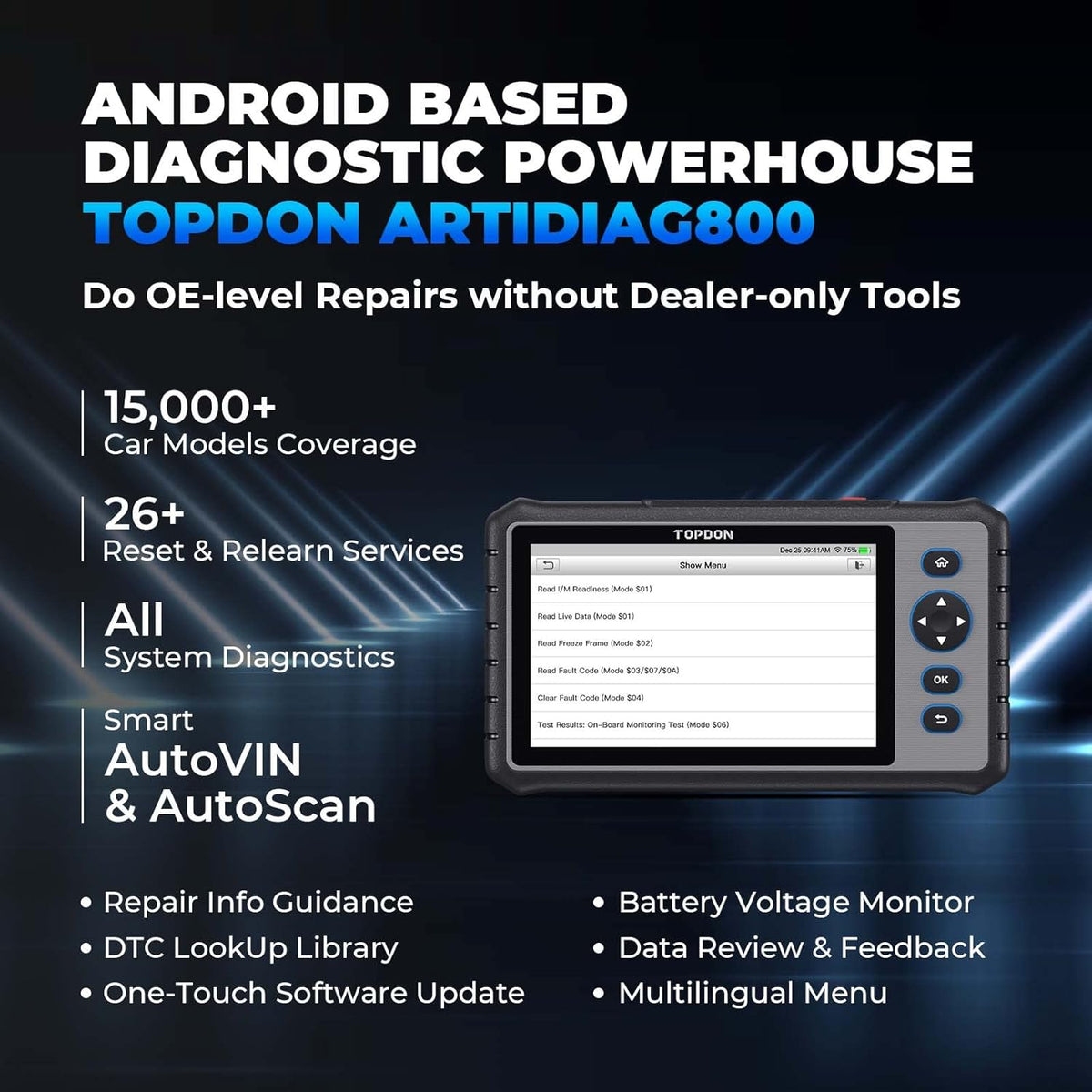OBD2 Scanner with All System Scan Tool, Code Reader E9905