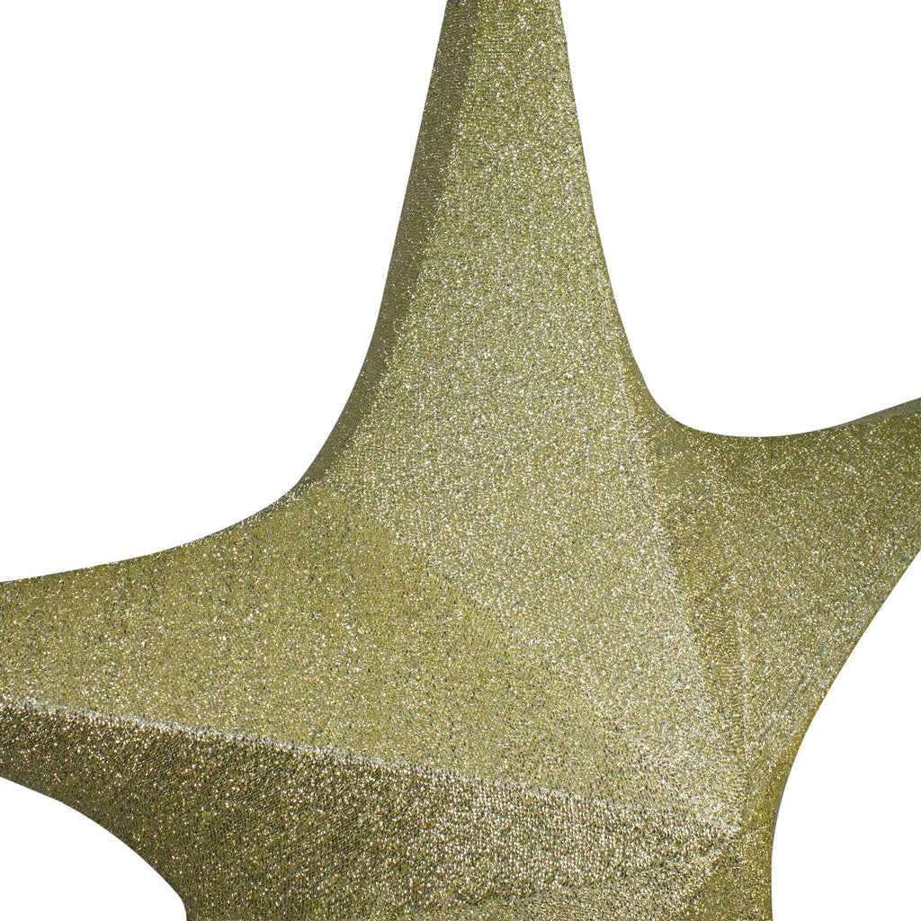 Gold Tinsel Foldable Christmas Star Outdoor Decoration R422
