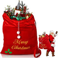 Burgundy Velvet Christmas Drawstring Gift Bags M322
