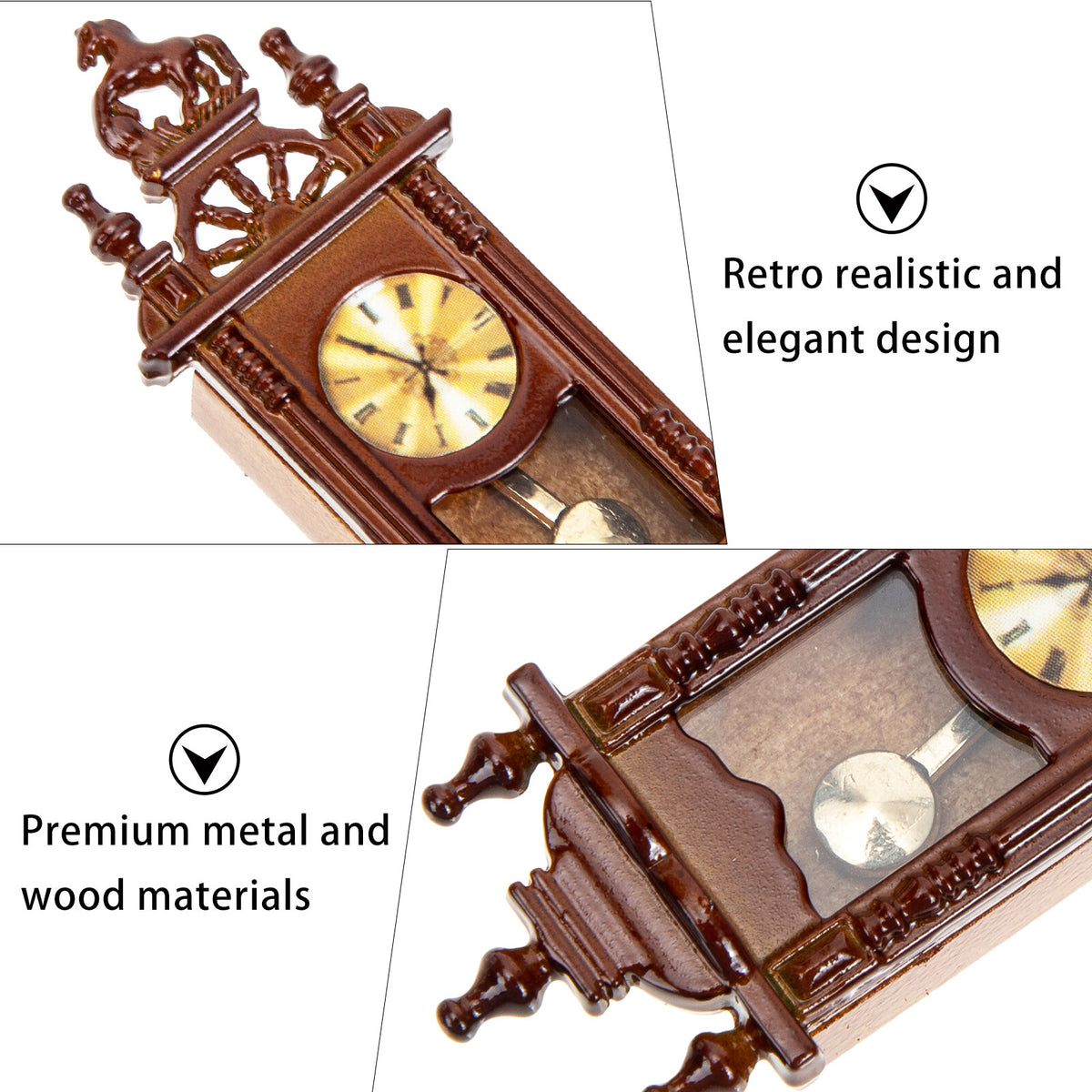 Metal Dollhouse Hanging Clock Toy L523561