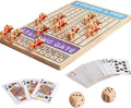 Wooden Horse Racing Game with 11 Durable Horses Dice & Cards Q551341