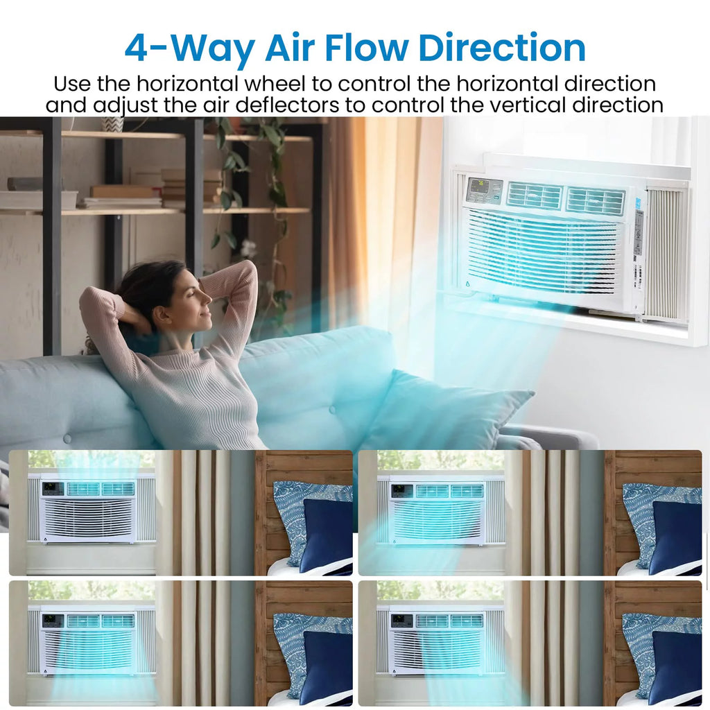 8000 BTU White Window Air Conditioner X4524