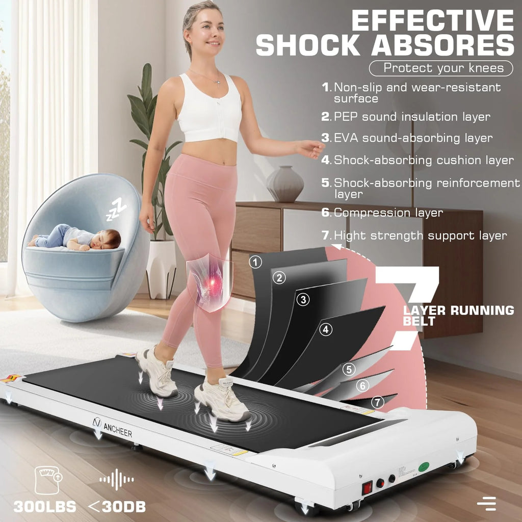 2.5HP Under Desk Treadmill with Remote Control W375