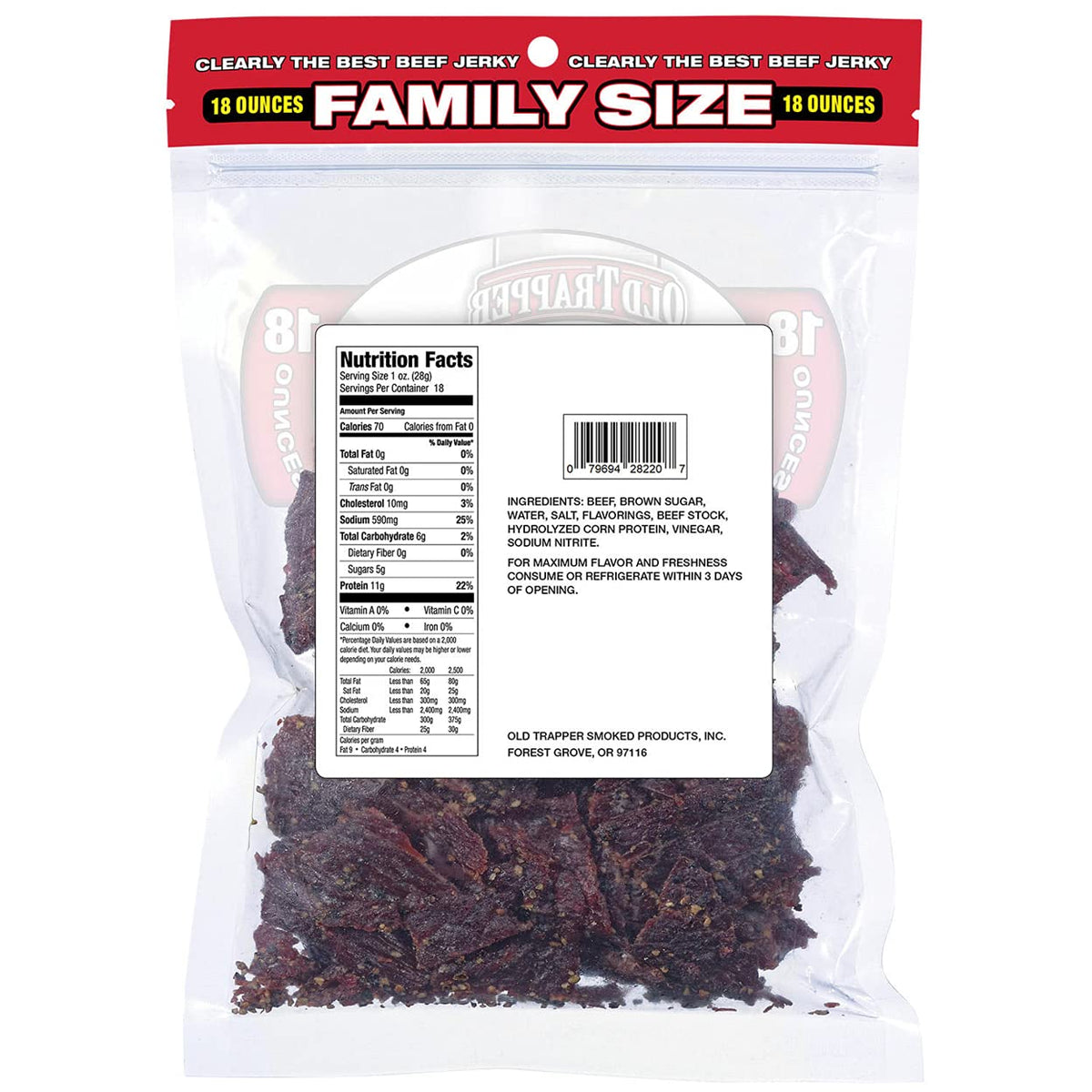 Peppered Beef Jerky 18 Ounce S1009