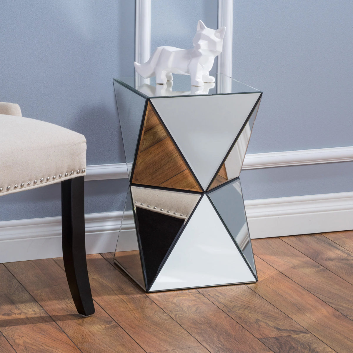 Mirrored Side Table P2132