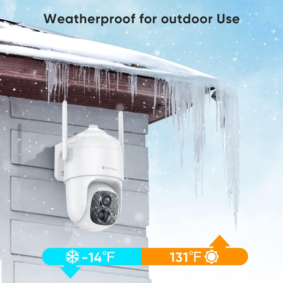 Wireless Outdoor Security Camera 1080P PTZ E86653