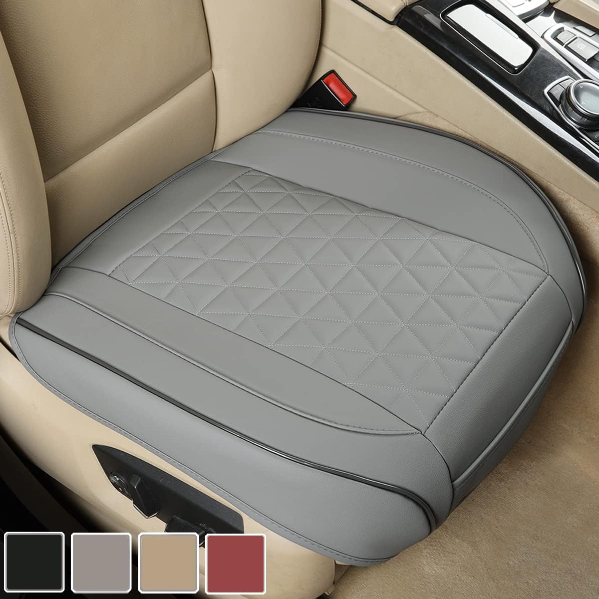 Black PU Car Seat Cover Front Seat Protector 2 Pack P2914
