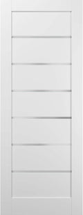 White Silk Frosted Opaque Glass Barn Door Panel 30 x 84 I936544