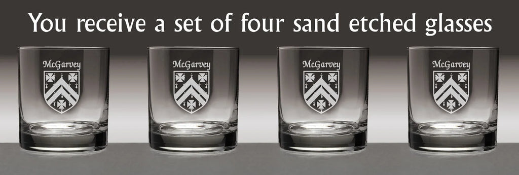 Set of 4 Etched Tumbler Glasses I62900