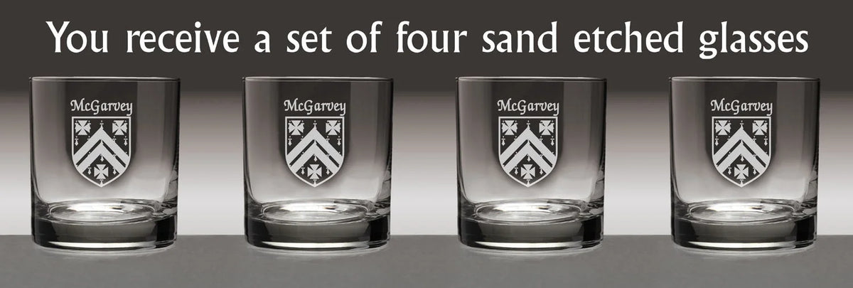 Set of 4 Etched Tumbler Glasses I62900