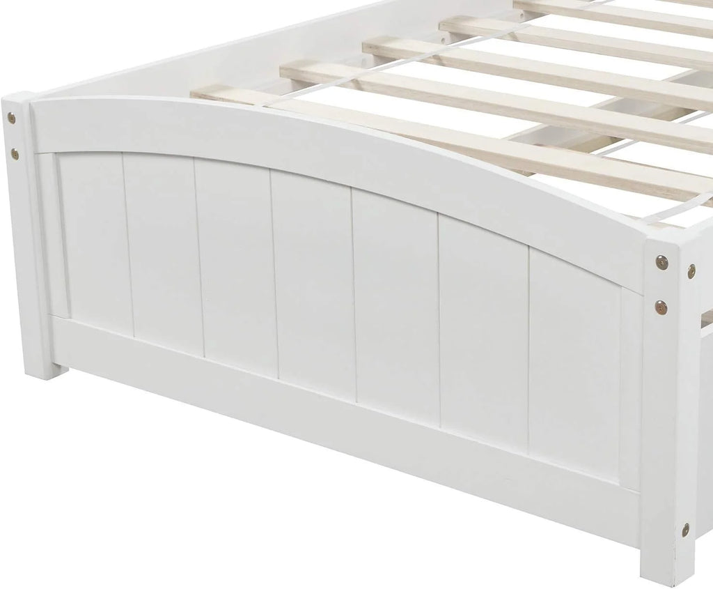 Wood Bed Frame with Headboard and Pull Handle U635037