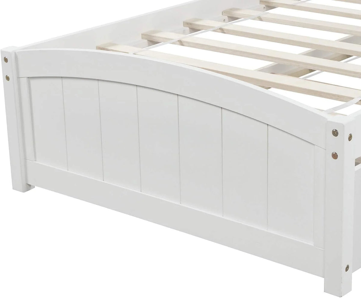 Wood Bed Frame with Headboard and Pull Handle U635037