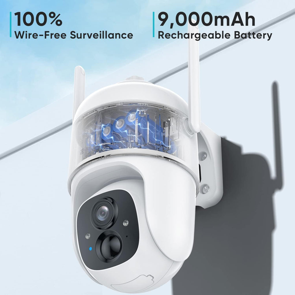 Wireless Outdoor Security Camera 1080P PTZ E86653