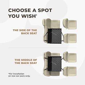 Extra Stable Dog Car Seat with 4 Fastening Straps F478