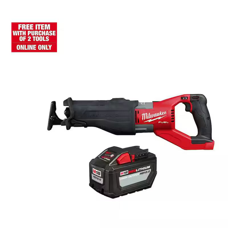 18V Lithium-Ion Brushless Cordless Reciprocating Saw & 12.0Ah Battery L416001