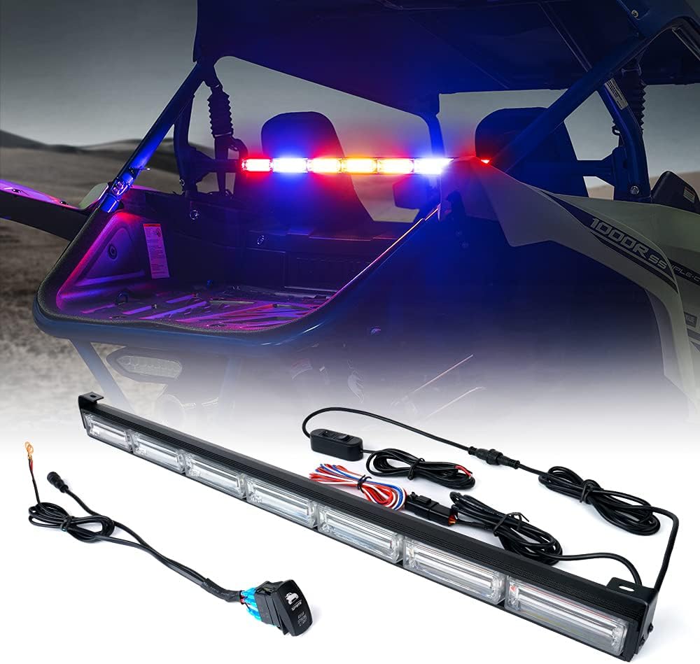 30 COB LED Chase Strobe Flashing Light Bar with Brake Reverse Turn Signal Rear Safety Lightbar B9534