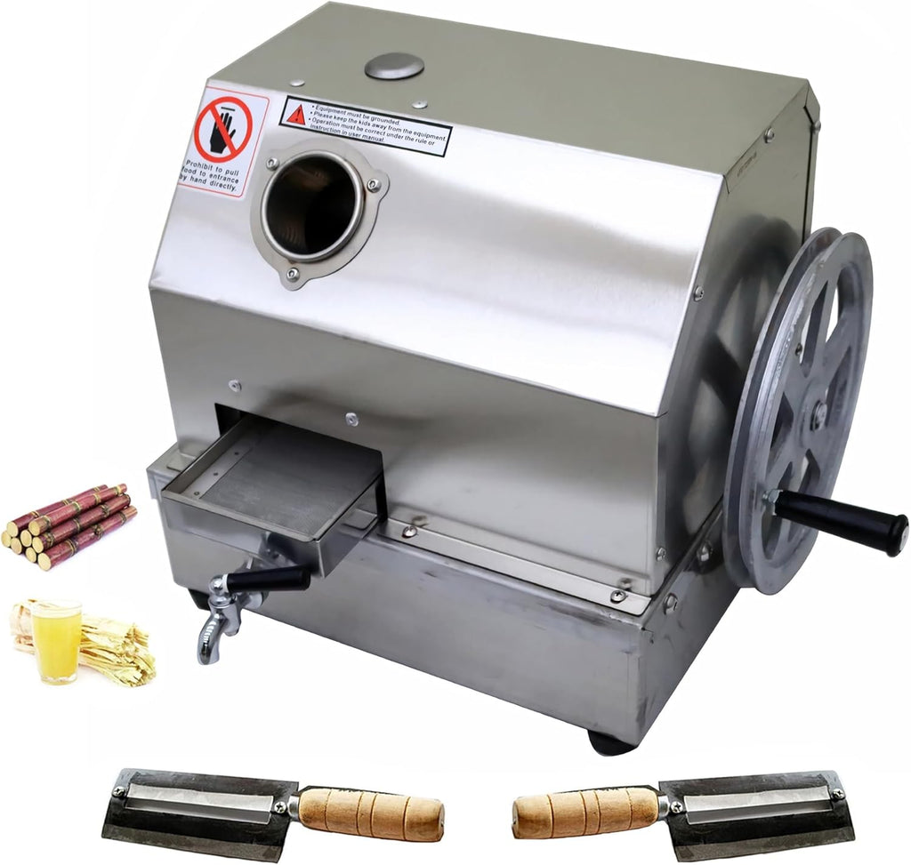 Commercial Sugar Cane Press Juicer Machine with 2 Peeling Knives W4973