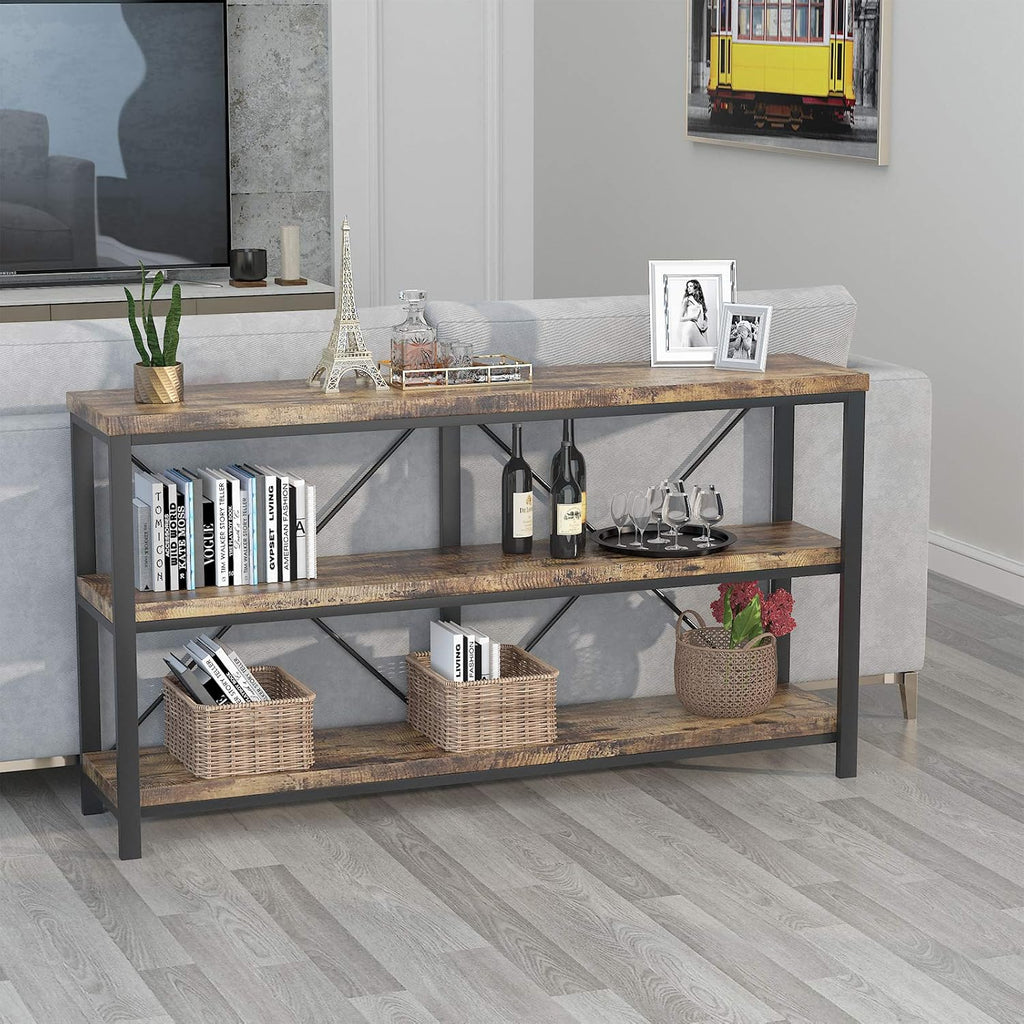 Rustic 3-Tier Console Sofa Table D533
