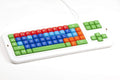 Swedish Color Coded Computer Keyboard with White Uppercase Lettering H490787