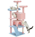 Dark Grey 54in Multi-Level Cat Tree with 2 Condo and Scratching Posts J186