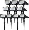 15 LEDs IP65 Waterproof Adjustable Solar Landscape Spotlights 10 Pack L3865