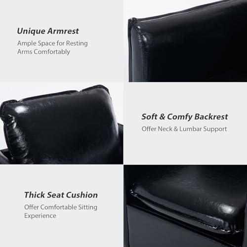 Green Leather Swivel Accent Chair with Back Pillow X243062